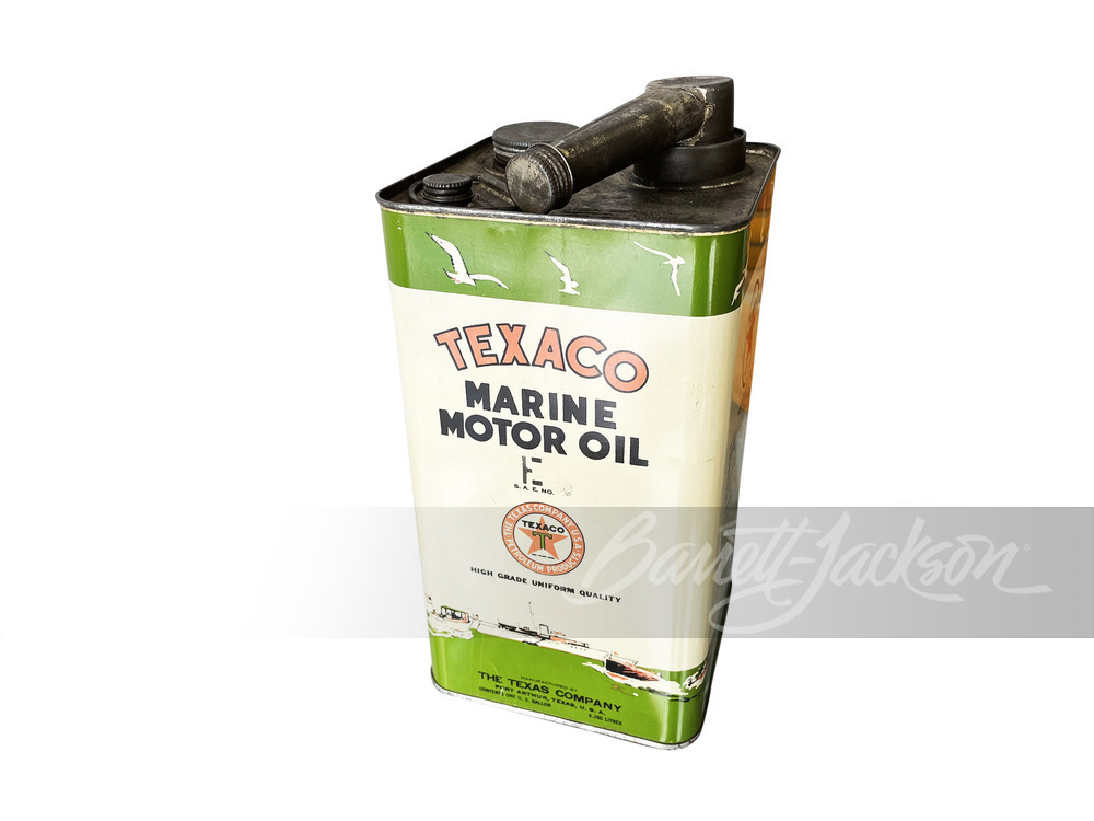 CIRCA 1930S TEXACO MARINE MOTOR OIL 1-GALLON TIN