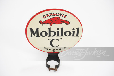 CIRCA 1920S-EARLY '30S GARGOYLE MOBILOIL "C" TIN LUBESTER PADDLE SIGN - 2