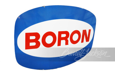 LARGE 1960S DX BORON GASOLINE PORCELAIN SIGN