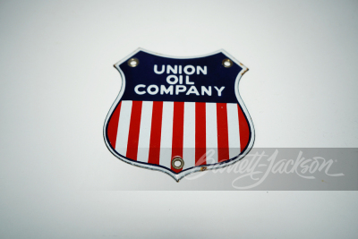 CIRCA 1930S UNION OIL COMPANY PORCELAIN PUMP PLATE SIGN