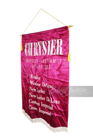 1950S CHRYSLER DEALERSHIP SILK BANNER