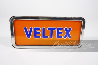 CIRCA 1930S -40S VELTEX GASOLINE GLASS ADVERTISING PANEL