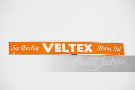 VELTEX MOTOR OIL PORCELAIN RACK SIGN