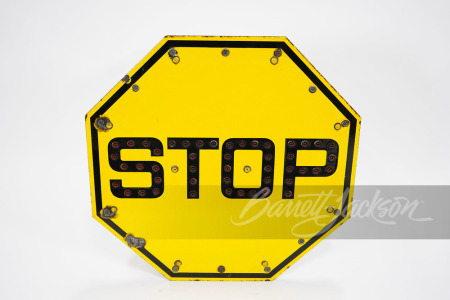 1930S PORCELAIN HIGHWAY STOP SIGN