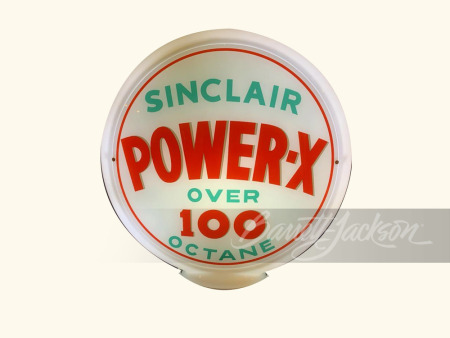 CIRCA LATE 1930S-EARLY '40S SINCLAIR POWER-X GAS PUMP GLOBE