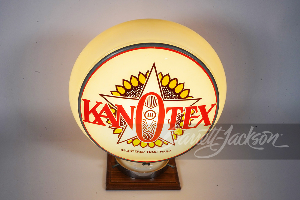 1930S KAN-O-TEX GASOLINE GAS PUMP GLOBE