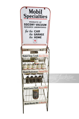 1940S MOBIL SPECIALITIES RACK FILLED WITH PRODUCT - 2