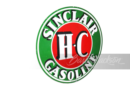 1957 HC SINCLAIR GASOLINE PORCELAIN SIGN