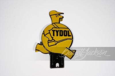 1930S TYDOL OIL TIN LICENSE PLATE ATTACHMENT SIGN