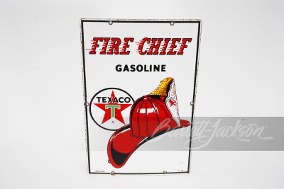 1963 TEXACO FIRE CHIEF GASOLINE PORCELAIN SIGN