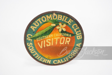 1920S AUTOMOBILE CLUB OF SOUTHERN CALIFORNIA RADIATOR BADGE