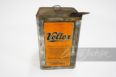 1930S FLETCHER VELTEX OIL TIN - 2