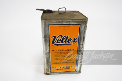 1930S FLETCHER VELTEX OIL TIN - 3