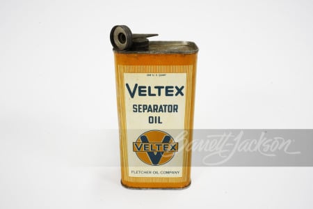 CIRCA 1920S VELTEX SEPARATOR OIL TIN