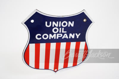 EARLY UNION OIL COMPANY PORCELAIN PUMP/LUBESTER PLATE