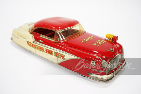 1950S MARX FIRE CHIEF TIN FRICTION CAR