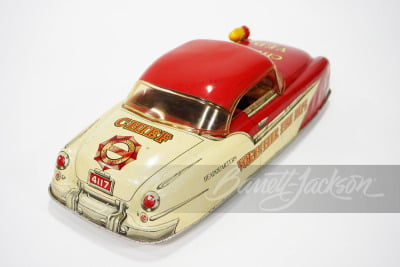 1950S MARX FIRE CHIEF TIN FRICTION CAR - 2