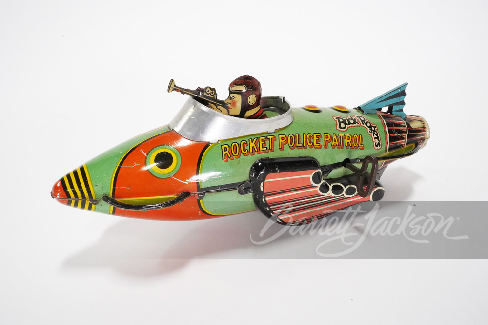 1934 BUCK ROGERS ROCKET POLICE PATROL TIN WIND-UP TOY