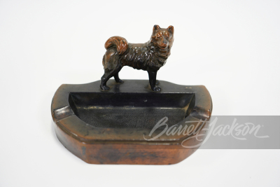 1930S-40S HUSKY OIL DEALER AWARD CAST BRONZE ASHTRAY