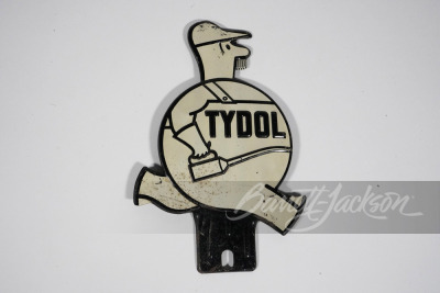 1930S TYDOL OIL TIN LICENSE PLATE ATTACHMENT SIGN