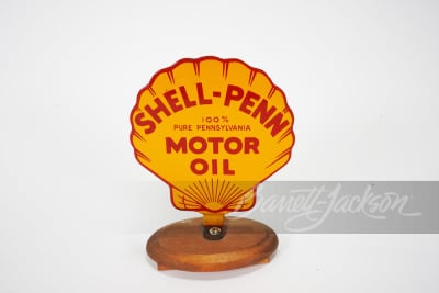 1920S-30S SHELL-PENN MOTOR OIL PORCELAIN LUBESTER SIGN - 2