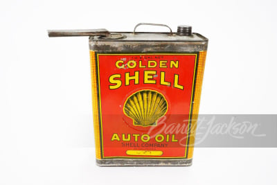 1920S GOLDEN SHELL AUTO OIL TIN - 2