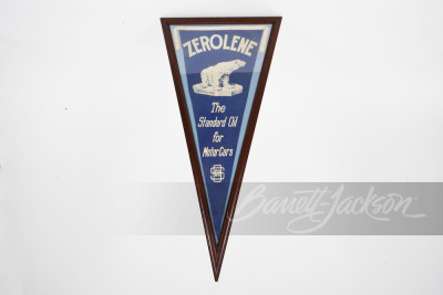 1920S STANDARD OIL ZEROLENE MOTOR OIL FELT PENNANT