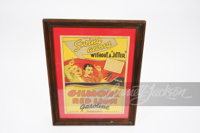 1939 GILMORE RED LION GASOLINE POSTER