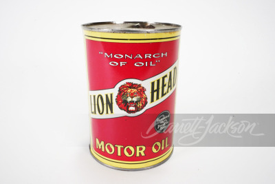 GILMORE LION HEAD MOTOR OIL METAL QUART CAN