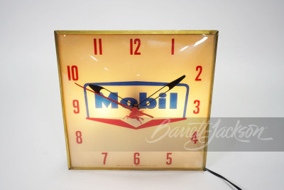 1959 MOBIL OIL LIGHT-UP CLOCK