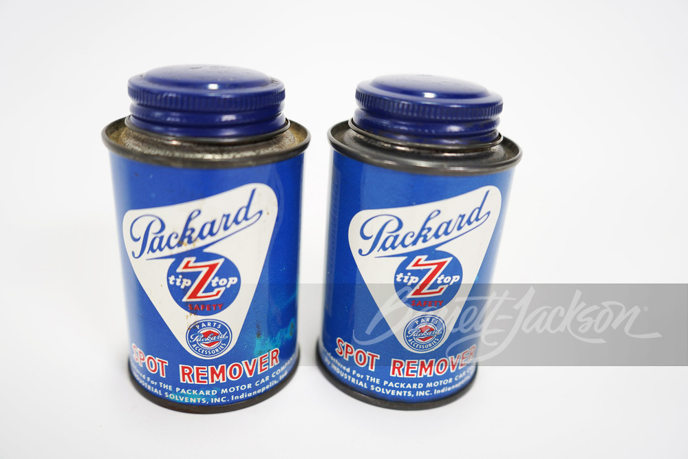 LOT OF TWO PACKARD Z-SAFETY TIP TOP SPOT REMOVER TINS