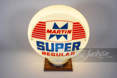 LATE 1950S MARTIN SUPER REGULAR GAS PUMP GLOBE