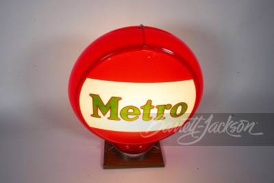 CIRCA 1940S MOBIL METRO GASOLINE GAS PUMP GLOBE - 2