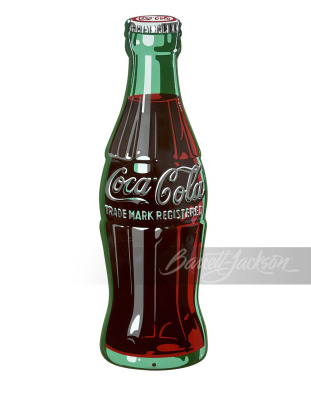 1950S COCA-COLA TIN BOTTLE-SHAPED SIGN