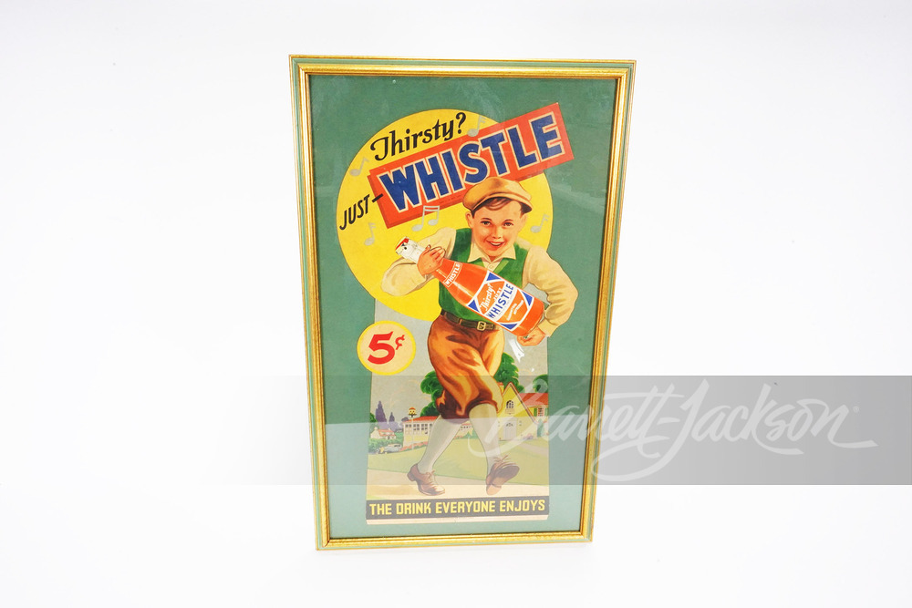 CIRCA 1930S WHISTLE ORANGE SODA DISPLAY