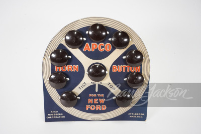 1930S APCO HORN BUTTON CARDBOARD DISPLAY