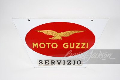 CIRCA 1960S MOTO GUZZI SERVIZIO PORCELAIN SIGN