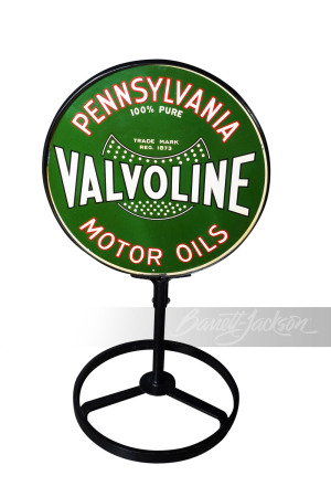 1930S VALVOLINE MOTOR OILS TIN CURB SIGN