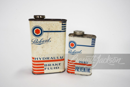 TWO CIRCA 1950S PACKARD AUTOMOBILE FLUID TINS