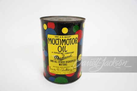 1938 EARL C. ANTHONY PACKARD MULTIMOTOR OIL METAL CAN