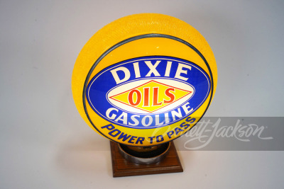 1930S DIXIE OILS GASOLINE GAS PUMP GLOBE - 2