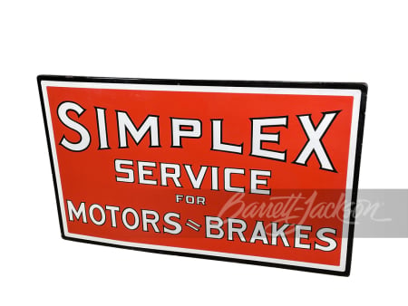 1930S SIMPLEX SERVICE PORCELAIN SIGN