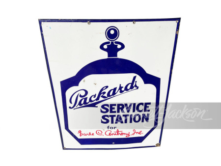 LATE 1920S-EARLY '30S PACKARD SERVICE STATION PORCELAIN SIGN