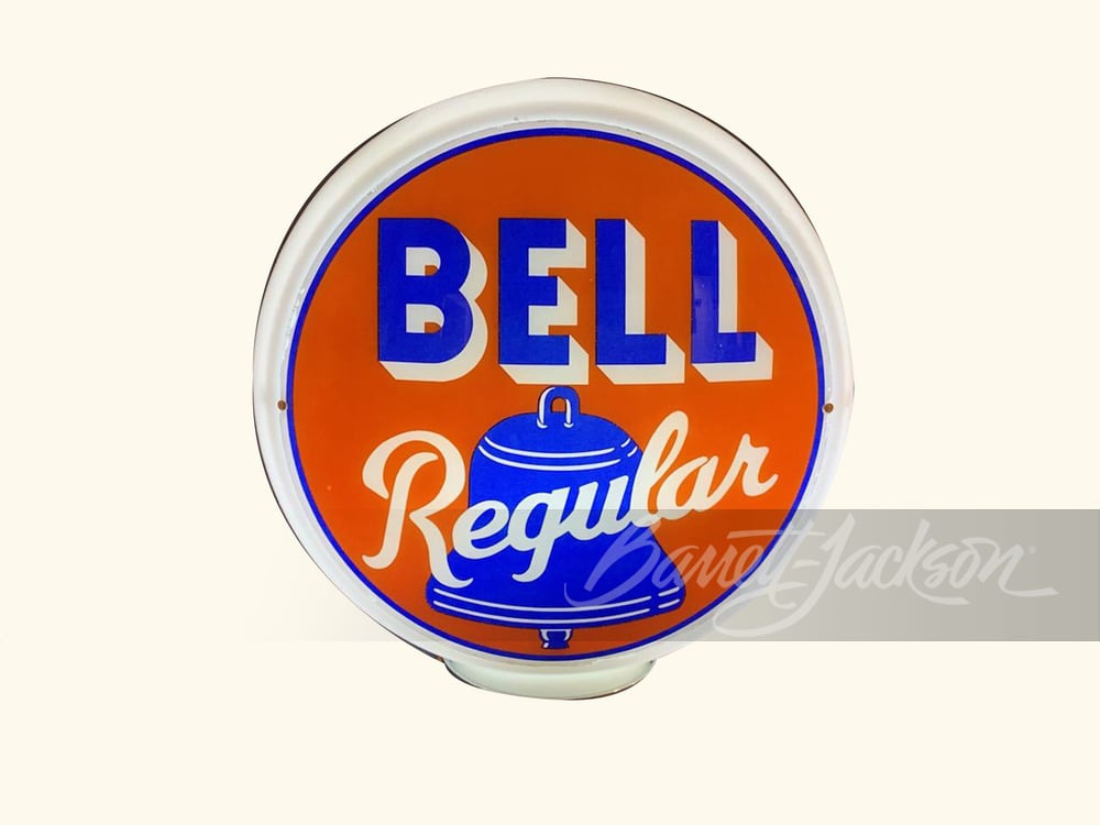 1940S BELL GASOLINE GAS PUMP GLOBE