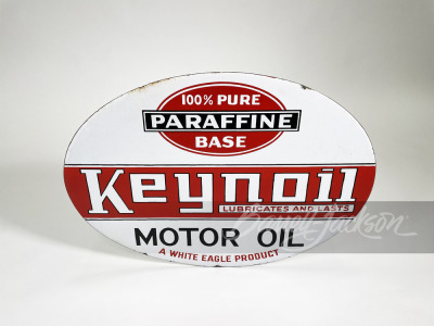 LATE 1920S-EARLY '30S KEYNOIL MOTOR OIL PORCELAIN SIGN