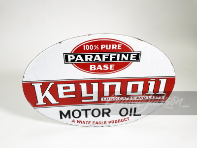 LATE 1920S-EARLY '30S KEYNOIL MOTOR OIL PORCELAIN SIGN - 2