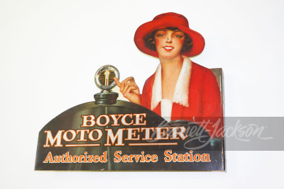 1920S BOYCE MOTO METER TIN LITHE FLANGE SIGN