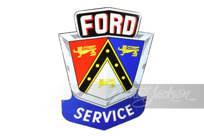 1952 FORD SERVICE JUBILEE SHIELD PORCELAIN SIGN - 2