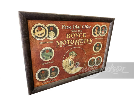 1920S BOYCE MOTO METER WOODEN SIGN