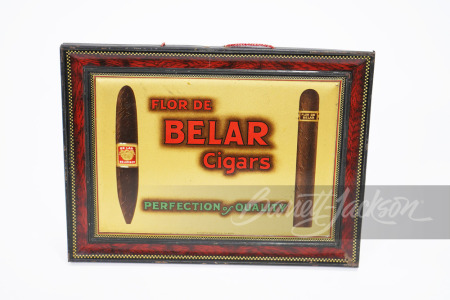 CIRCA 1920S-30S FLOR DE BELAR CIGARS TIN SIGN